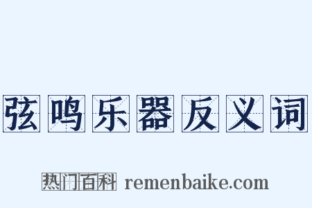 弦鸣乐器反义词是什么意思的图片